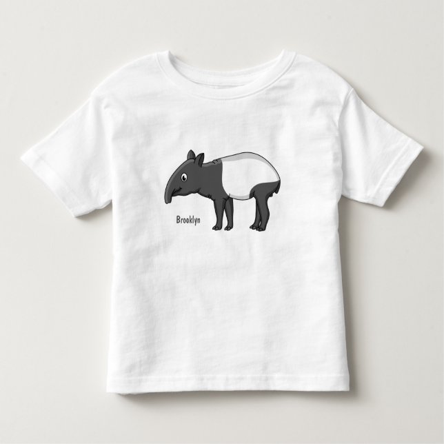 T-shirt Pour Les Tous Petits Belle illustration de tapir de dessin animé (Devant)