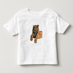 T-shirt Pour Les Tous Petits Belle photo Tigre du Bengale Visage et pattes