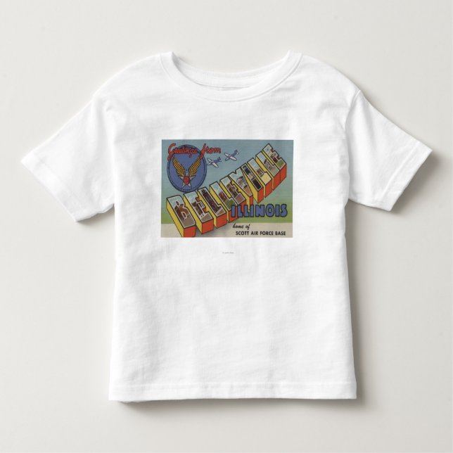 T-shirt Pour Les Tous Petits Belleville, l'Illinois - grandes scènes de lettre (Devant)