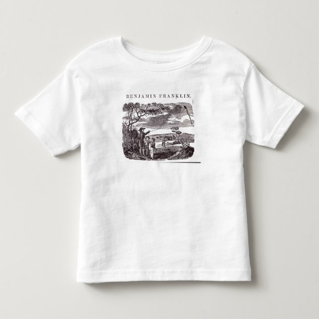T-shirt Pour Les Tous Petits Benjamin Franklin entreprend son expérience de (Devant)