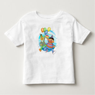 T-shirt Pour Les Tous Petits Bert et Ernie Balloons d'anniversaire