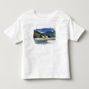 T-shirt Pour Les Tous Petits Bhoutan, Punaka. La rivière Mo Chhu coule au-delà