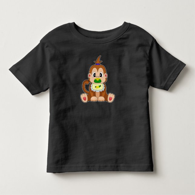 T-shirt Pour Les Tous Petits Bib de singe banane pacificateur (Devant)