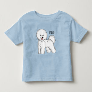 T-shirt Pour Les Tous Petits Bichon frise dog dessin animé