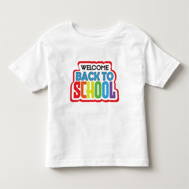 T-shirt Pour Les Tous Petits Bienvenue à l'école (Devant)