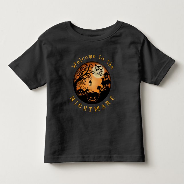 T-shirt Pour Les Tous Petits Bienvenue dans la coutume du Citrouille Halloween  (Devant)