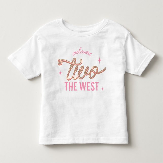 T-shirt Pour Les Tous Petits Bienvenue deux chemise West Cowgirl (Devant)