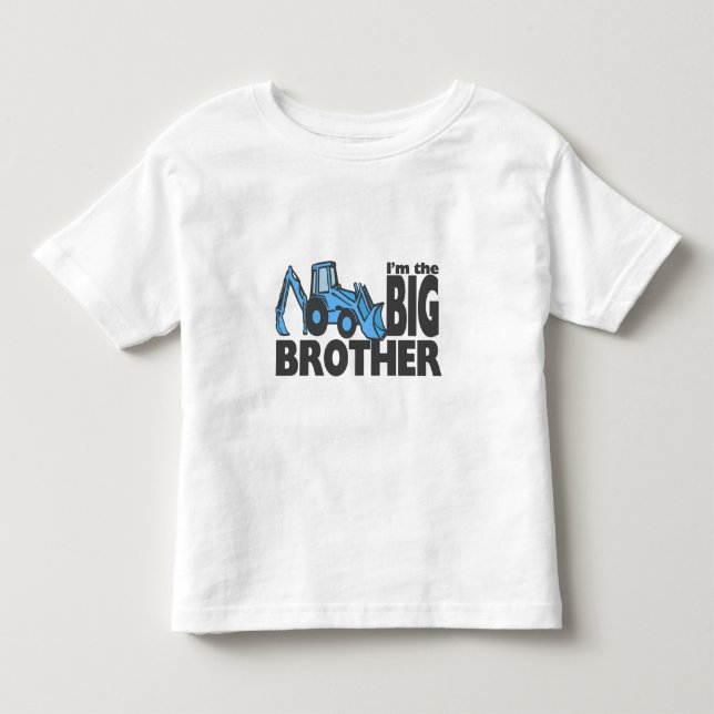 T-shirt Pour Les Tous Petits Big Brother Backhoe (Devant)