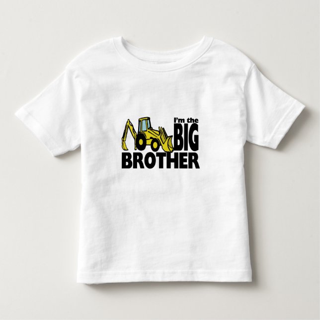 T-shirt Pour Les Tous Petits Big Brother Backhoe (Devant)