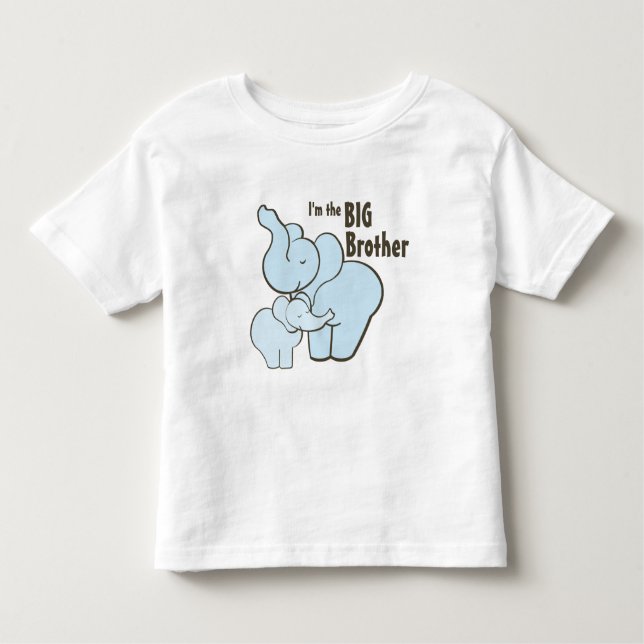 T-shirt Pour Les Tous Petits Big Brother Blue Elephant (Devant)