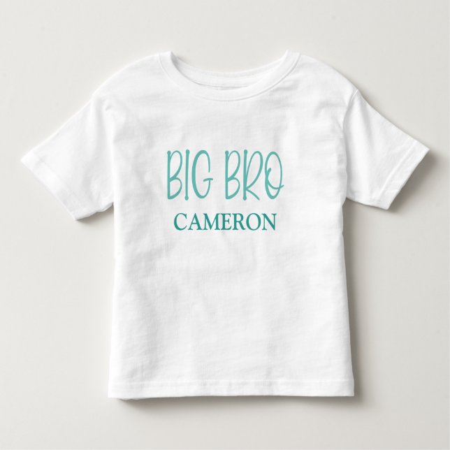 T-shirt Pour Les Tous Petits Big Brother Bro Nom du frère (Devant)