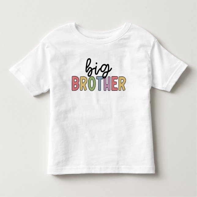 T-shirt Pour Les Tous Petits Big Brother Cute promu à Brother (Devant)