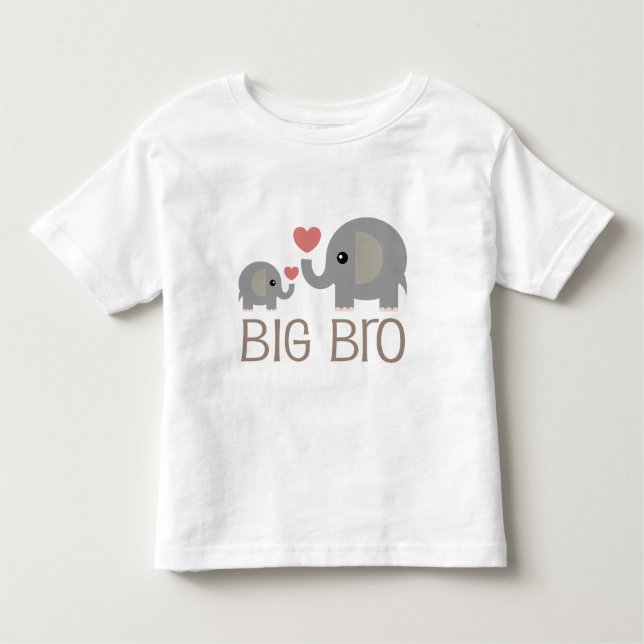 T-shirt Pour Les Tous Petits Big Brother Idea Cadeau Elephant (Devant)