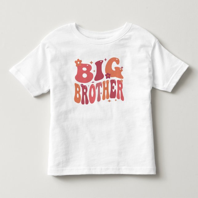 T-shirt Pour Les Tous Petits Big Brother Orange Super Fall (Devant)