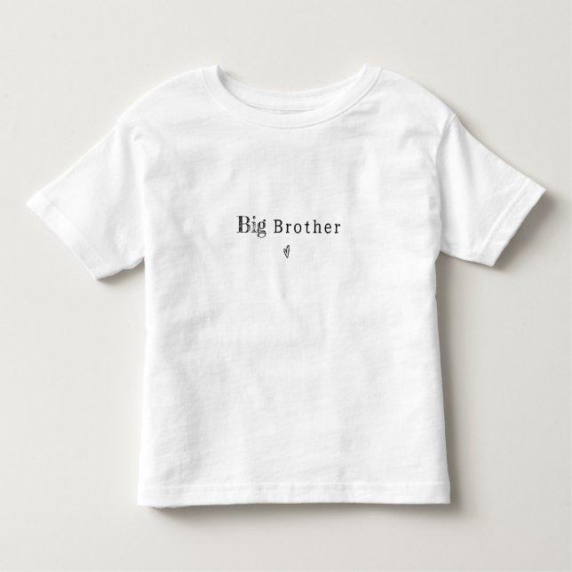 T-shirt Pour Les Tous Petits Big Brother Quote With Heart Toddler Shirt (Devant)