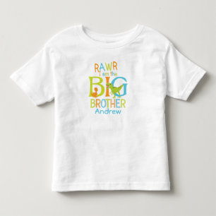 T-shirt Pour Les Tous Petits Big Brother Shirt   Chemise Dinosaur