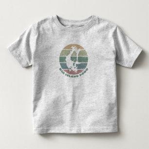 T-shirt Pour Les Tous Petits Big Island Pond NH Emblème de Lac Rétro Vintage