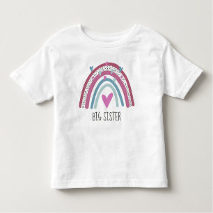 T-shirt Pour Les Tous Petits Big Sister Rainbow assorti
