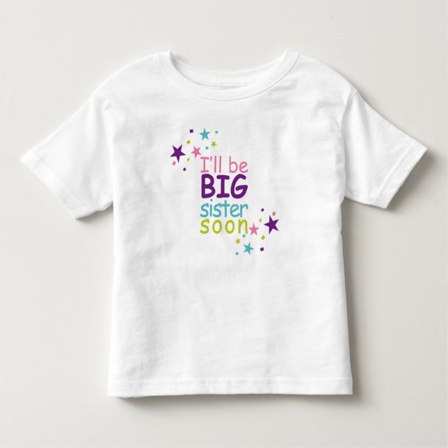 T-shirt Pour Les Tous Petits Big sister soon stars (Devant)