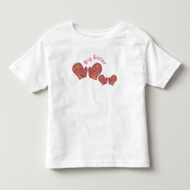 T-shirt Pour Les Tous Petits Big Sister Tee - Thème de Mittens (Devant)