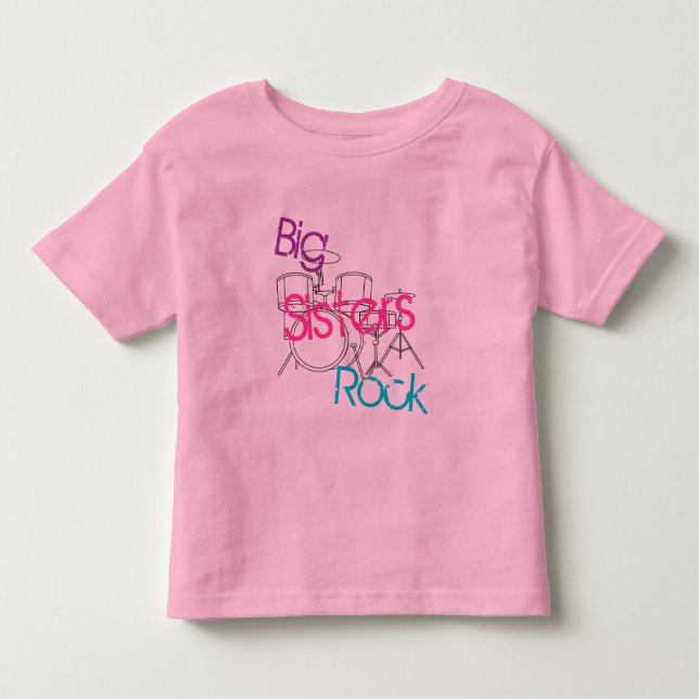 T-shirt Pour Les Tous Petits Big Sisters Rock (Devant)