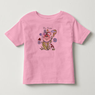 T-shirt Pour Les Tous Petits Big Soeur Flower Garden Fleur