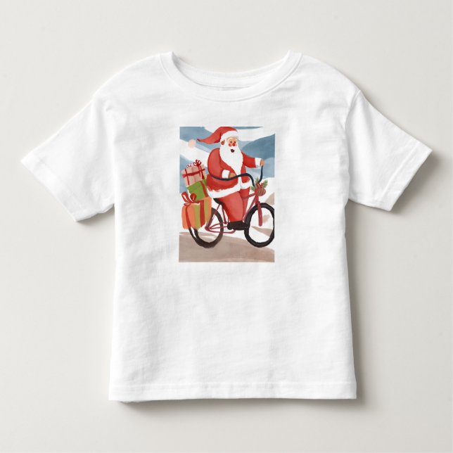 T-shirt Pour Les Tous Petits Biker santa claus (Devant)