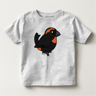 T-shirt Pour Les Tous Petits Birdor Puerto Rican Bullfinch Cartoon Bird