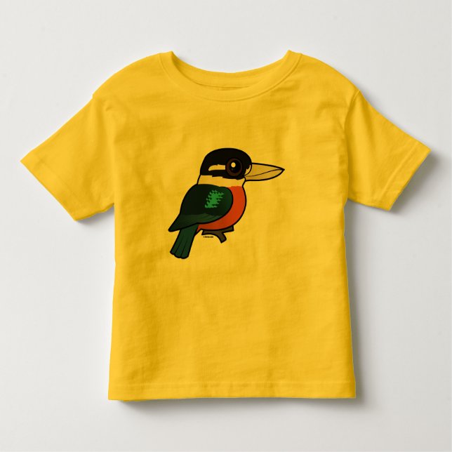 T-shirt Pour Les Tous Petits Birdorable Rufous-s'est gonflé Kookaburra (Devant)
