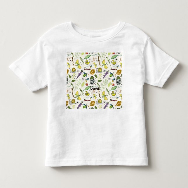T-shirt Pour Les Tous Petits Birthday Shirt Kids Bug Thème Party (Devant)