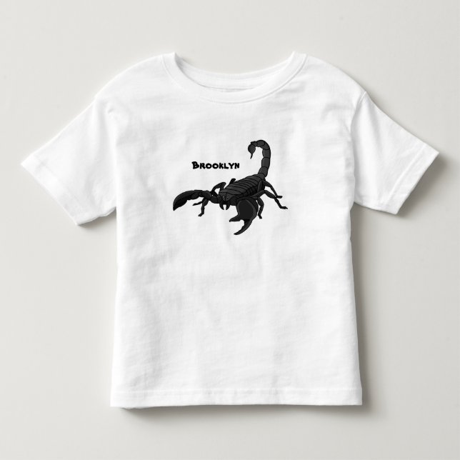 T-shirt Pour Les Tous Petits Black hungry scorpion (Devant)
