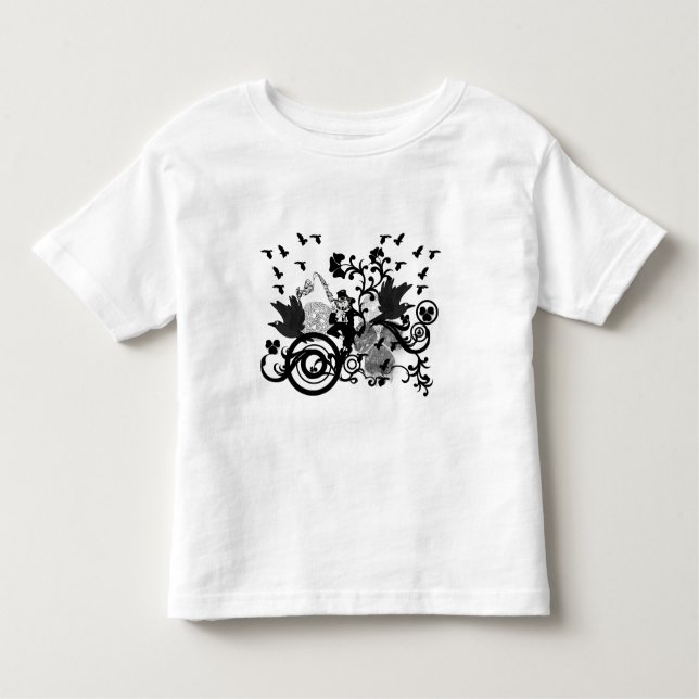 T-shirt Pour Les Tous Petits Black Irish Swirls et Leprechauns (Devant)