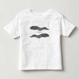 T-shirt Pour Les Tous Petits Black spotted moray eel cartoon