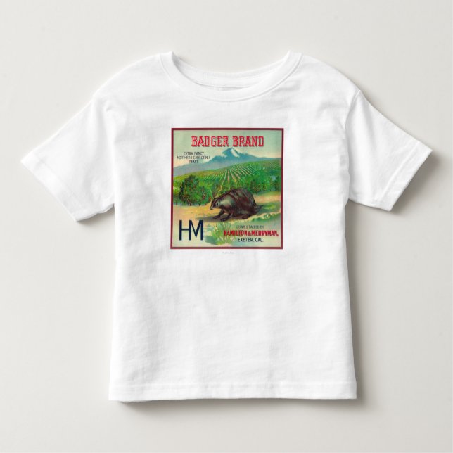 T-shirt Pour Les Tous Petits Blaireau LabelExeter orange, CA (Devant)