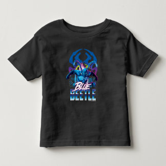 T-shirt Pour Les Tous Petits Bleu Beetle Rétrowave Ville coucher du soleil