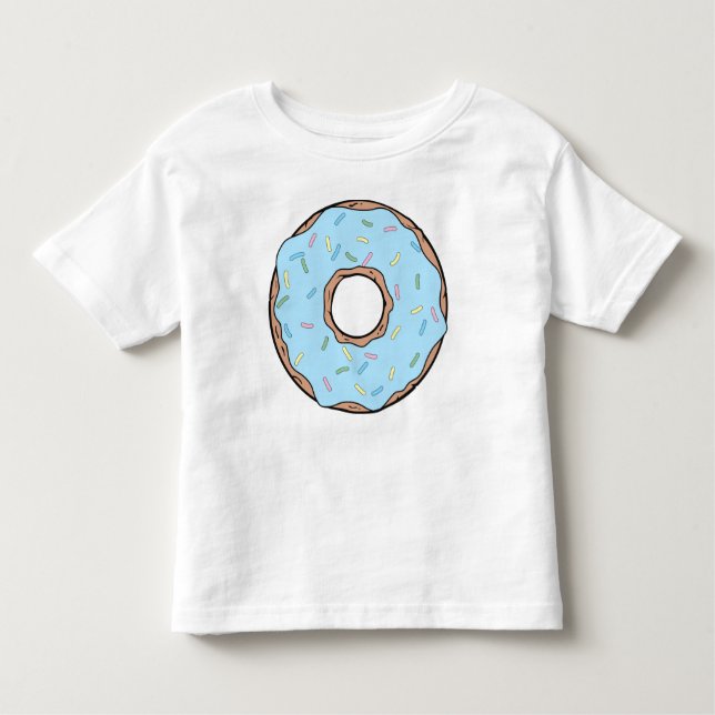 T-shirt Pour Les Tous Petits Bleu beigne, noisette, glaçage, arrosage, givrage (Devant)