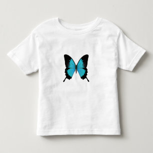 T-shirt Pour Les Tous Petits Bleu clair et noir Papillon Couleurs originales