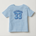 T-shirt Pour Les Tous Petits Bleu | Design Jersey Sport<br><div class="desc">Bleu | Sports Jersey Design ・ Sports Jersey Toddler T-shirt</div>