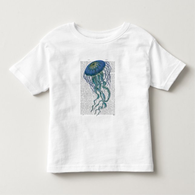 T-shirt Pour Les Tous Petits Bleu méduse (Devant)