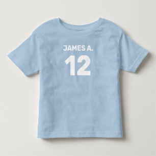 T-shirt Pour Les Tous Petits Bleu personnalisable (motif avant et arrière) pour