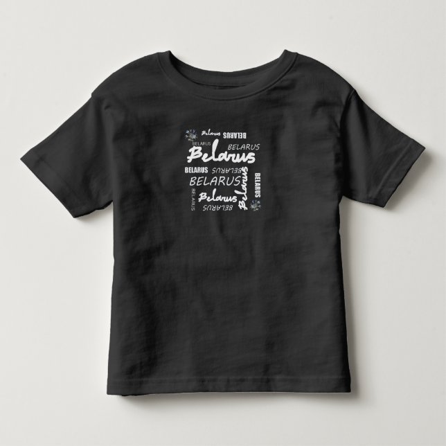 T-shirt Pour Les Tous Petits Bleuet National Biélorussie (Devant)