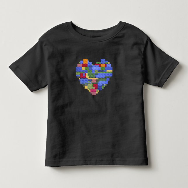 T-shirt Pour Les Tous Petits Bloc de construction de maître Brique de construct (Devant)