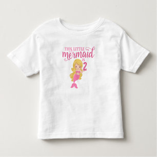 T-shirt Pour Les Tous Petits Blonde Mermaid 2e anniversaire
