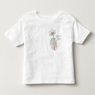 T-shirt Pour Les Tous Petits Bloom Slow Minimalist Floral Art