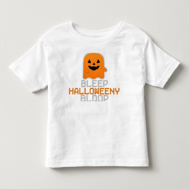 T-SHIRT POUR LES TOUS PETITS BLOOP HALLOWEENESQUE BLEEP (Devant)