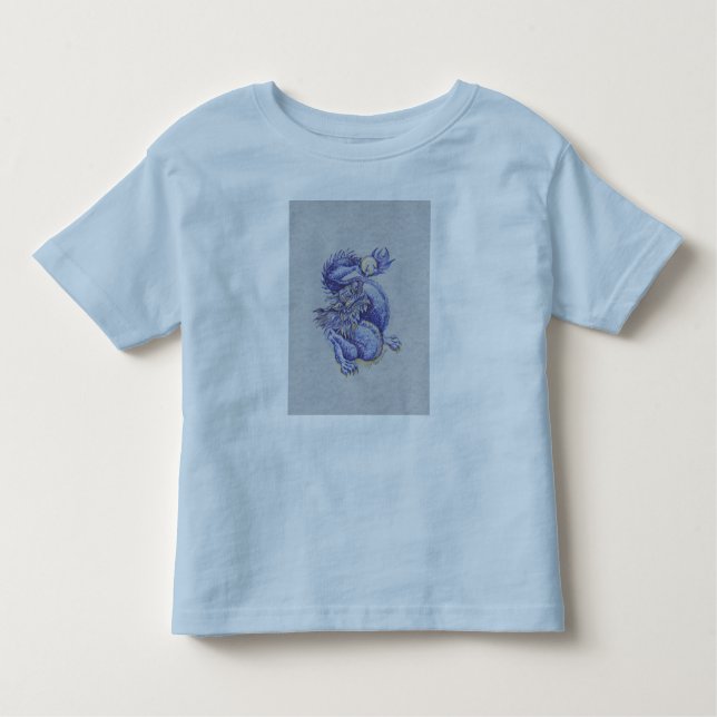 T-shirt Pour Les Tous Petits Blue Dragon (Devant)