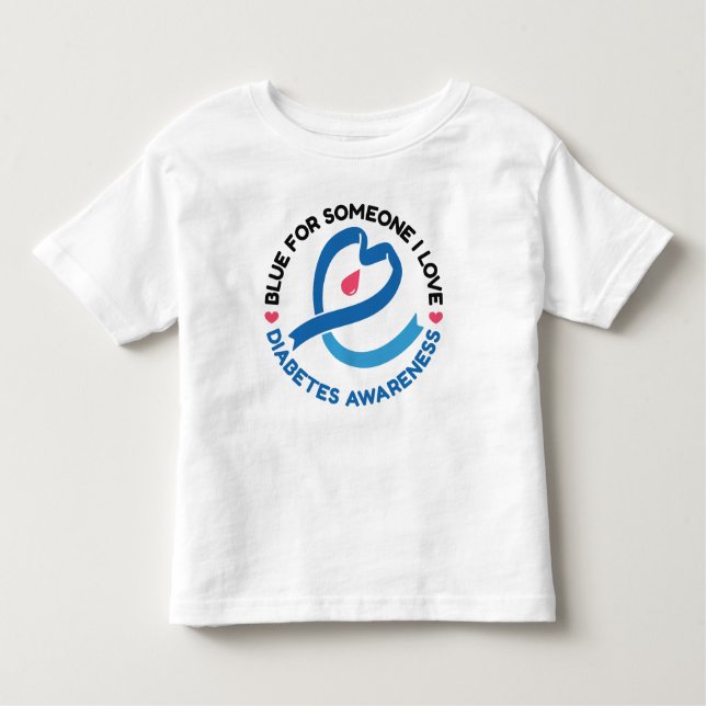 T-shirt Pour Les Tous Petits Blue for Someone I Love – Diabetes Awareness (Devant)