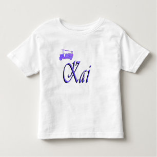 T-shirt Pour Les Tous Petits Blue Kai Nom Avec Camion Fire