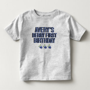 T-shirt Pour Les Tous Petits Blueberry Berry Première fille 1er anniversaire