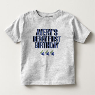 T-shirt Pour Les Tous Petits Blueberry Berry Première fille 1er anniversaire